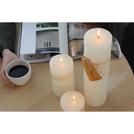 Timber Candle D8x7,5cm | Ocean mist