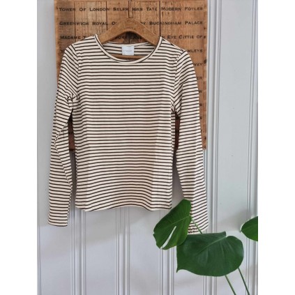 Lisa LS | Stripe Brown/Offwhite