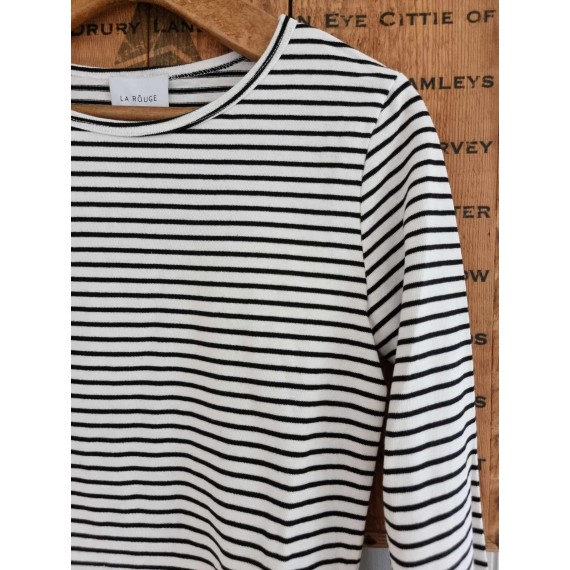 Lisa LS | Stripe Black/White