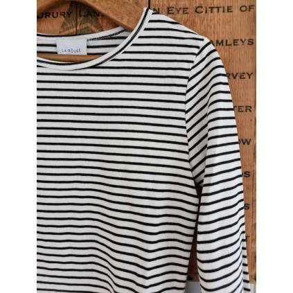 Lisa LS | Stripe Black/White