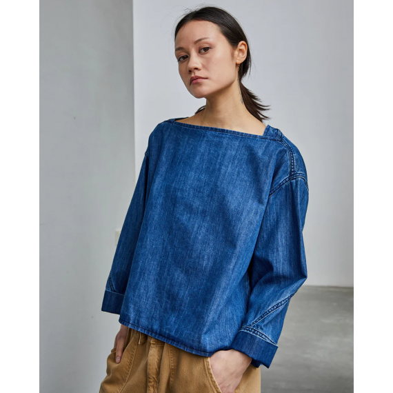 Karla Denim Blouse | Washed Denim
