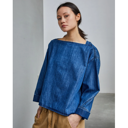 Karla Denim Blouse | Washed Denim