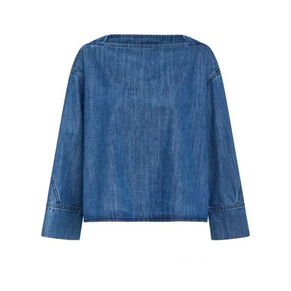 Karla Denim Blouse | Washed Denim