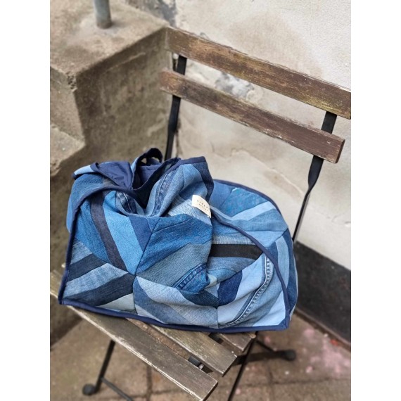 Vivian Patchwork Leftover Denim Bag