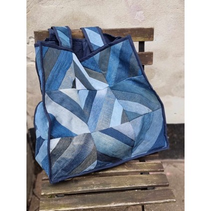 Vivian Patchwork Leftover Denim Bag