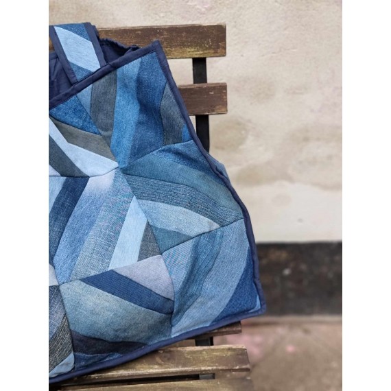 Vivian Patchwork Leftover Denim Bag