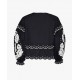 Mathilde Organic Cotton Top | Black With White Swam