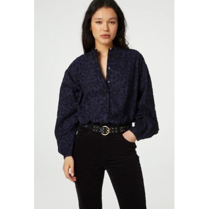 Flower Studded Belt | Black/Camel