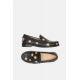 Luna Loafer | Black/Gold