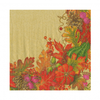 Servietter Lunch | Harvest Garland Gold