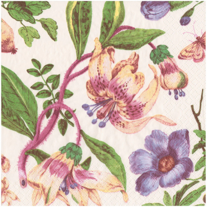 Servietter Dinner | Porcelain Blooms Ivory