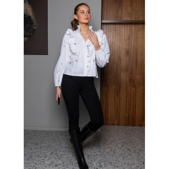 Maya Blouse | White Broderie
