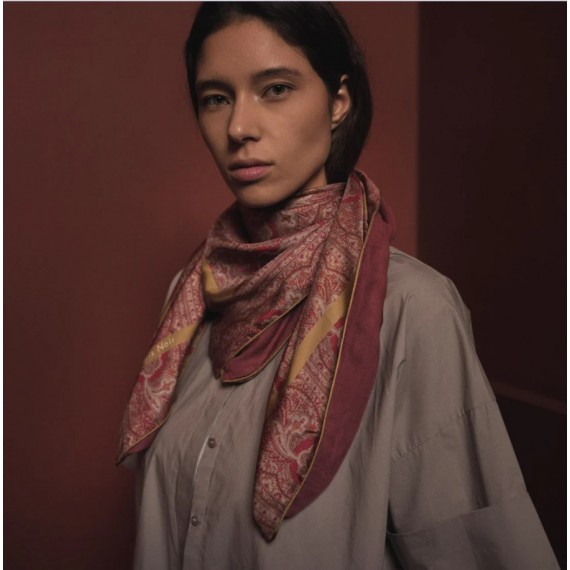 Signature Red Pattern Scarf