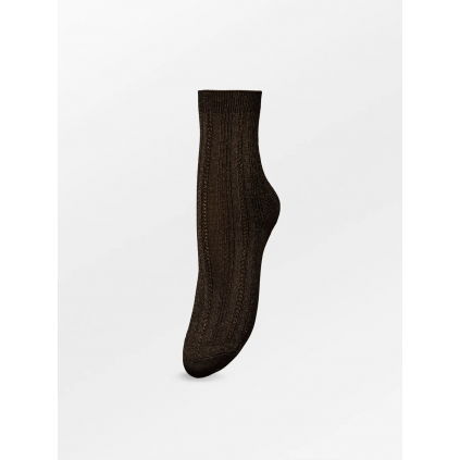 Glitter Drake Sock | Hot Fudge Brown