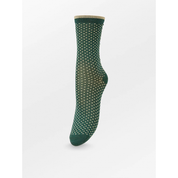 Disty Glitter Sock | Bronze Green