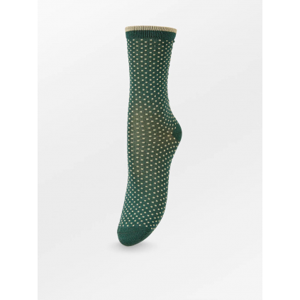 Disty Glitter Sock | Bronze Green