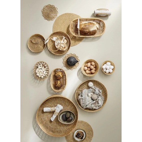 Rattan Bread Basket Oval S
