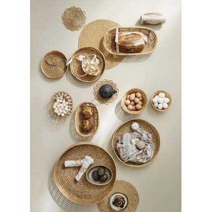 Rattan Bread Basket Oval S