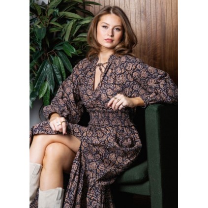 Vanessa Dress | Block Print