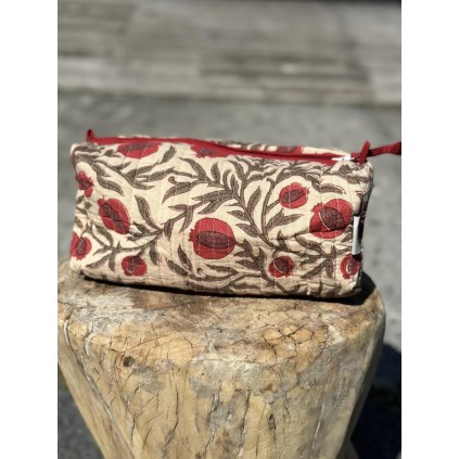 Toalettmappe Blokktrykk | Pomegranate