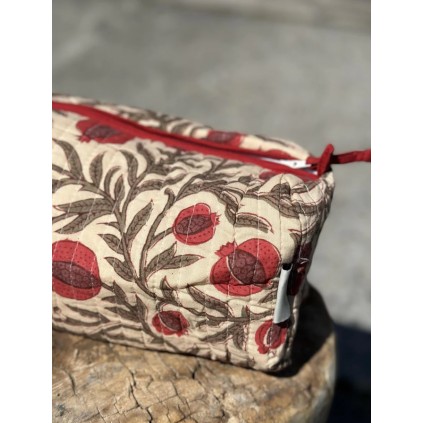 Toalettmappe Blokktrykk | Pomegranate