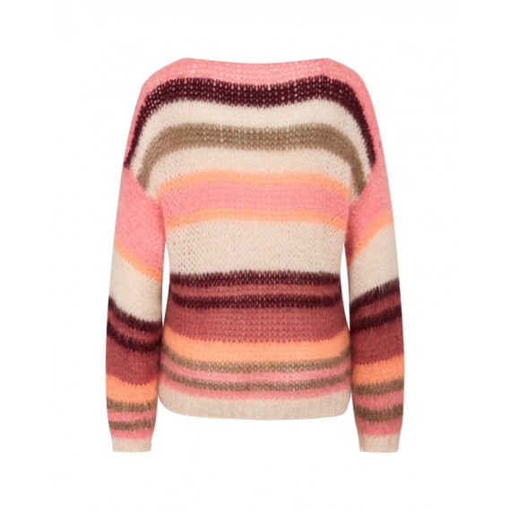 Adona Knit | Crem and Pink Strip