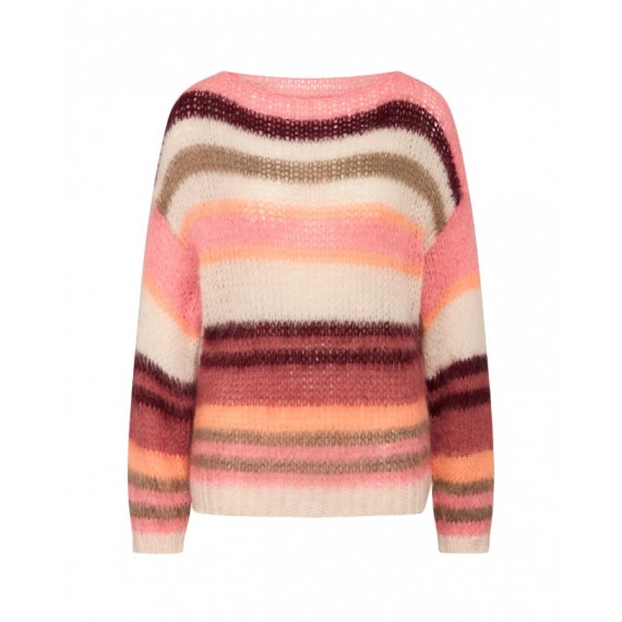Adona Knit | Crem and Pink Strip