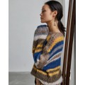 Adona Knit | Brown and Blue Strip