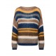 Adona Knit | Brown and Blue Strip