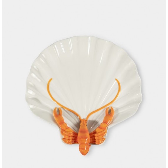 Plate Lobsti | White / Orange