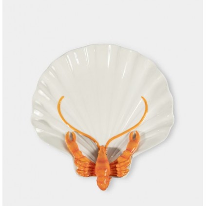 Plate Lobsti | White / Orange