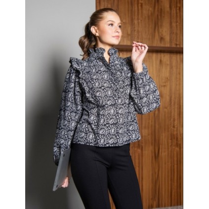 Maya Blouse | Blooming Black
