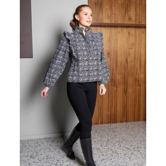 Maya Blouse | Blooming Black
