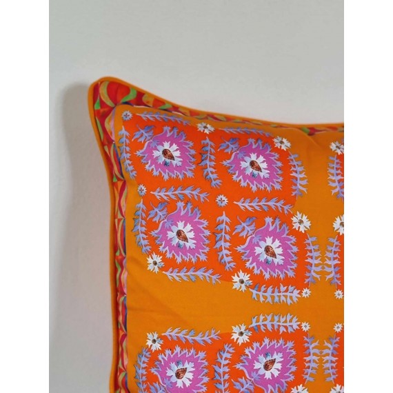 Putetrekk | Julia orange 50x50 u/fyll