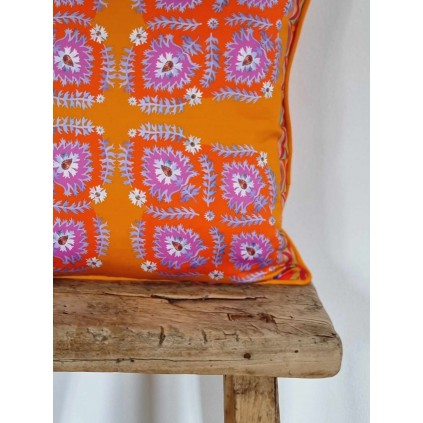 Putetrekk | Julia orange 50x50 u/fyll