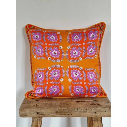 Putetrekk | Julia orange 50x50 u/fyll