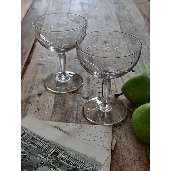 Vintage glass fra Paris 2 stk | 2