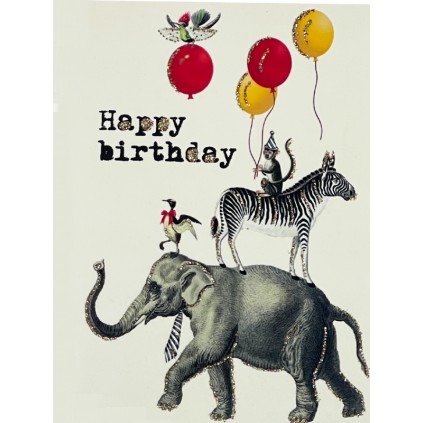 Kort | Happy Birthday Ballonger