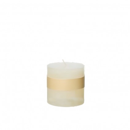 Timber Candle D8x7,5cm | Melon White