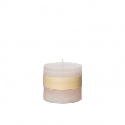 Timber Candle D8x7,5cm | Soft Pink