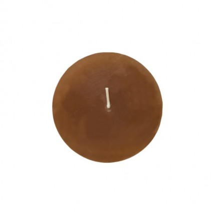 Timber Candle D8x15cm | Toffee Brown