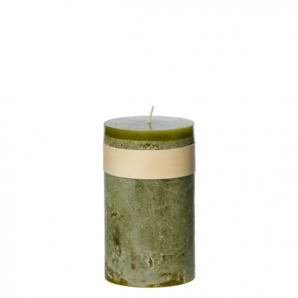 Timber Candle D8x15cm | Moss