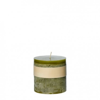 Timber Candle D8x7,5cm| Moss