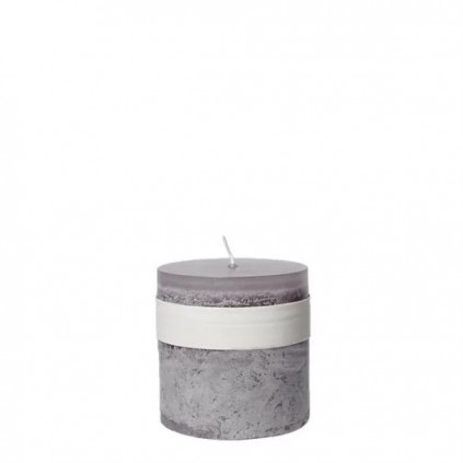 Timber Candle D8x7,5cm | Mauve Taupe
