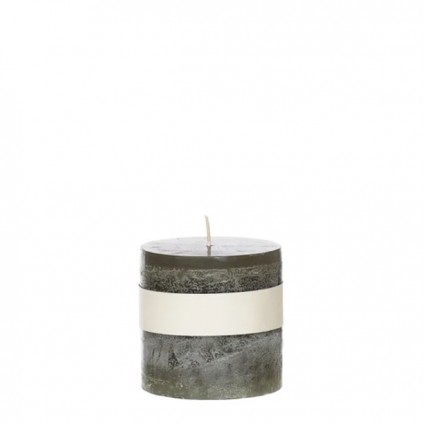 Timber Candle D8x7,5cm| Burnt Olive
