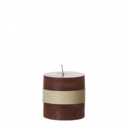 Timber Candle D8x7,5cm | Chestnut
