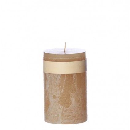 Timber Candle D8x15cm | Champagne