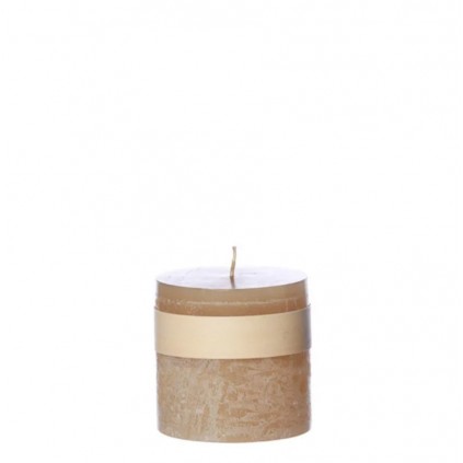 Timber Candle D8x7,5cm | Champagne