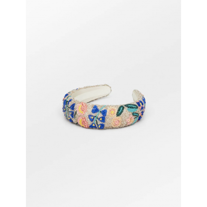 Ivor Beaded Hairbrace | Birch White