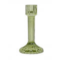 Spectacula Tall Glass Candle Holder | Dark Citron